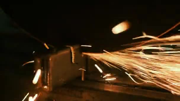 Work Of Electric Grinder. Close-up. — Stock Video