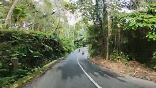 Reis langs de weg. Pad in Thailand. — Stockvideo