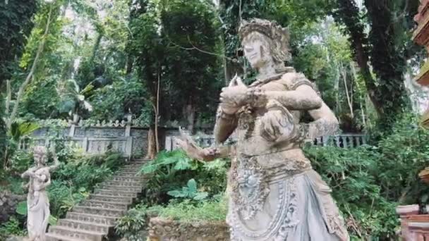 Hindoe standbeelden. Oude sculpturen. — Stockvideo