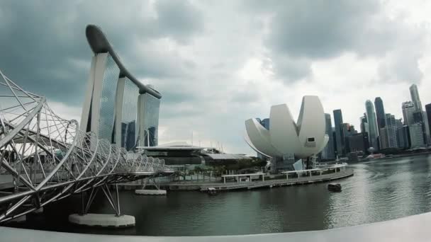 Paisaje de la ciudad. Singapur . — Vídeos de Stock