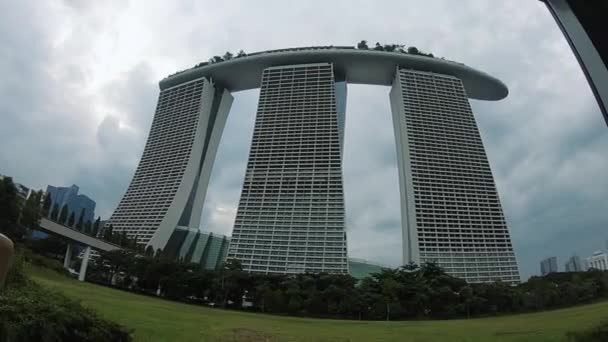 Famosos rascacielos de Singapur . — Vídeo de stock