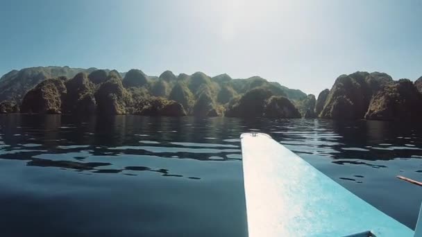 Natureza do Sudeste Asiático. Viagem de barco . — Vídeo de Stock