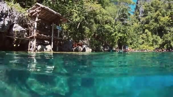 Danau yang indah. Alam dari Asia Tenggara . — Stok Video
