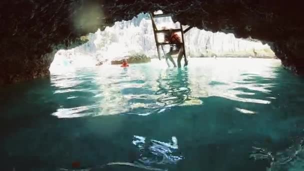 Divers. Nature Of South East Asia. Upper Seletar Park, Singapore. — Stock Video