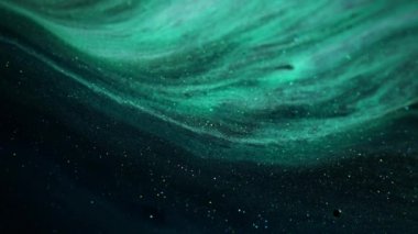 Kristal Sanatsal Yapıyla Sıvı. Sıvı Dalgalarla Soyut Çizim.