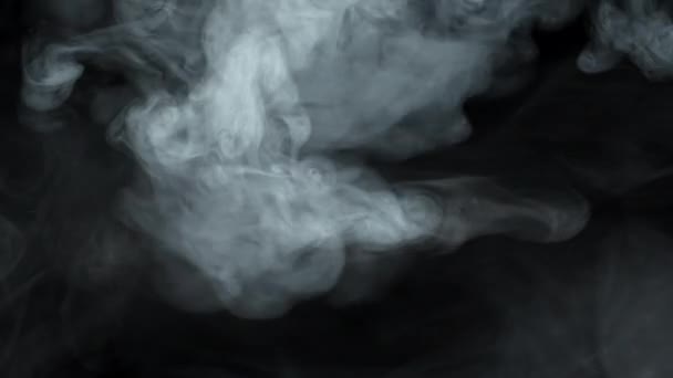 Dym na czarnym tle. — Wideo stockowe