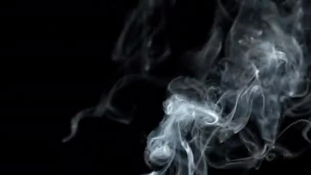 Smoke On Black Background Jet levanta-se. Dissipados de fumo. — Vídeo de Stock