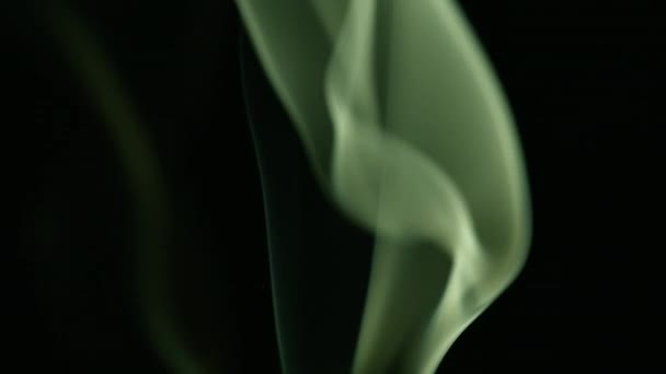 Wide Lines Of Smoke Moving From The Bottom Up On Black Background. — Stock Video