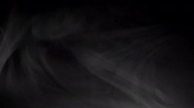 Siyah Arkaplanda Dumanın Soyut Formları.