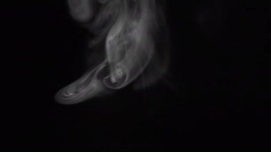 Siyah Arkaplanda Dumanın Soyut Formları.
