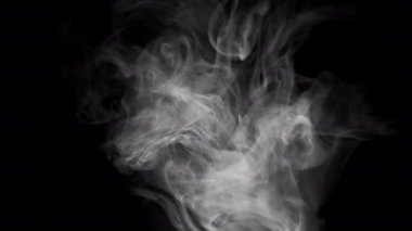 Siyah Arkaplanda Dumanın Soyut Formları.