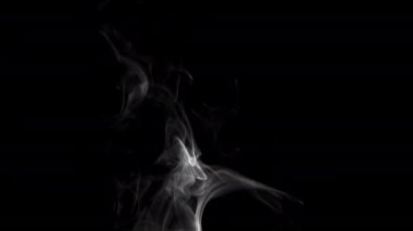 Siyah Arkaplanda Dumanın Soyut Formları.