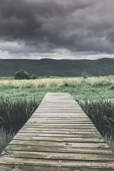 Ponte Pedonale Sul Fiume — Foto Stock