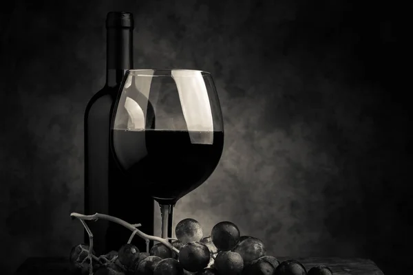 Cata Vino Tinto Imagen Estilo Tono Crema — Foto de Stock