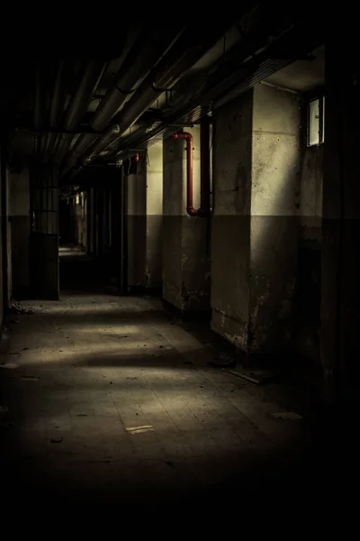 Scary Tunnel Abandoned Building — Stock Photo, Image