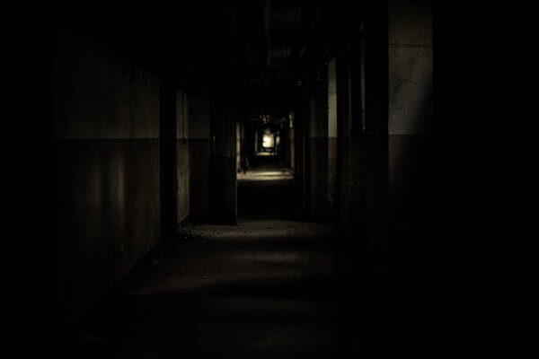 scary tunnel in a abandoned building
