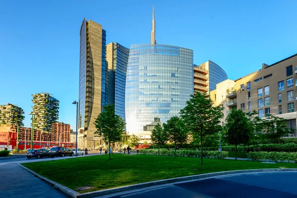 Milan Italië Circa Januari 2018 Het Financiële District Unicredit Tower — Stockfoto