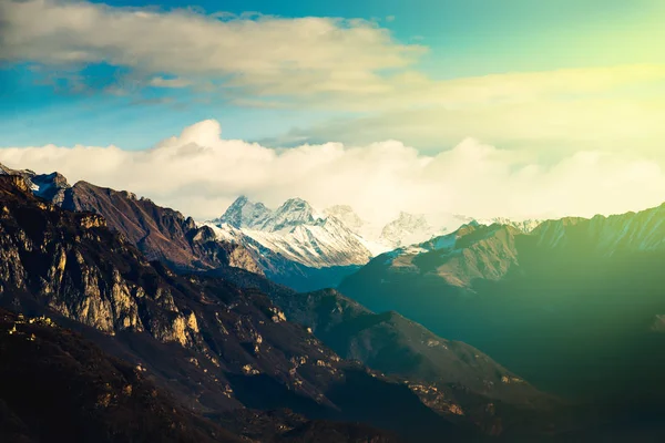 Bellissimo Paesaggio Montano All Alba Nuovo Concetto Giorno — Foto Stock