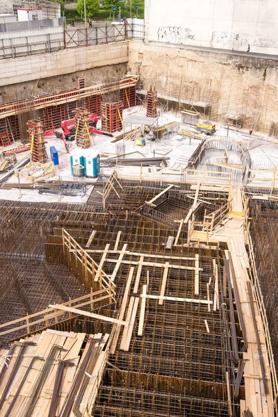 Milão Itália Abril 2019 Canteiro Obras Novo Arranha Céu Unipol — Fotografia de Stock