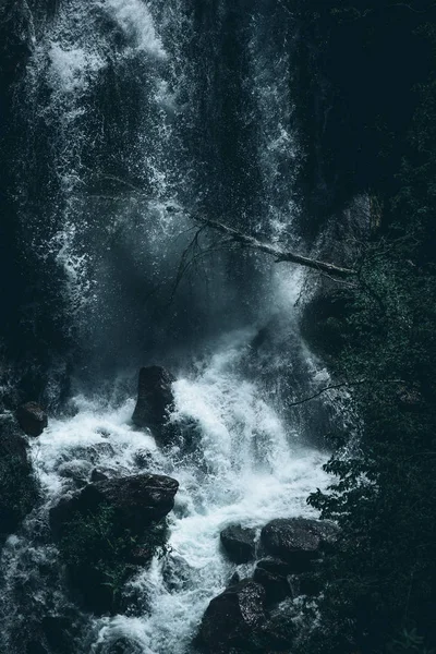 Poder Uma Água Cachoeira Imagem Estilo Humor Escuro — Fotografia de Stock