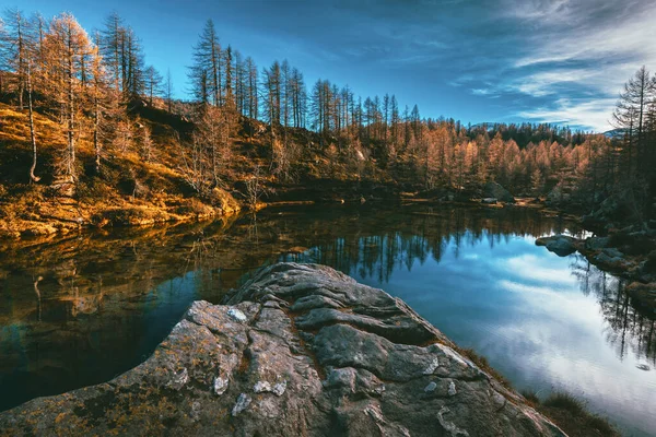 Dağda Sonbahar Sezonu Alpe Devero Piedmont Talya — Stok fotoğraf