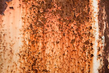 Arka plan, eski metal plaka pas ile kaplıdır