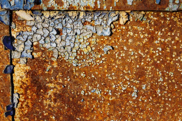 Rusty Wall Yellow Cracked Paint — Stock Photo, Image