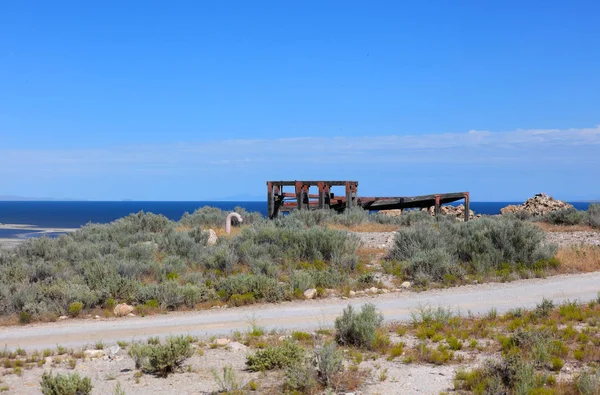 Old Rusty Broken Building Antelope Island — Stock Photo, Image