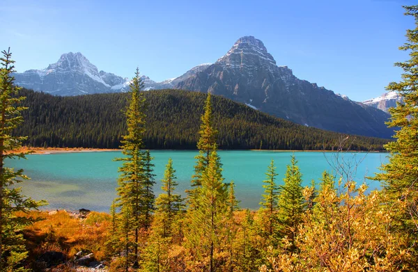 Paisagem Lago Scenic Bow Parque Nacional Banff — Fotografia de Stock