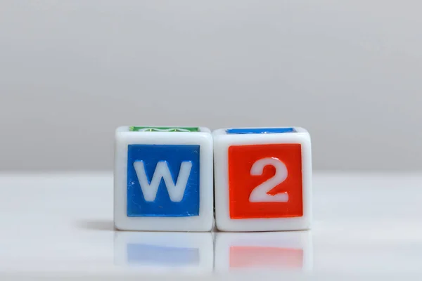 Two Blocks Form Letters — Stock Photo, Image