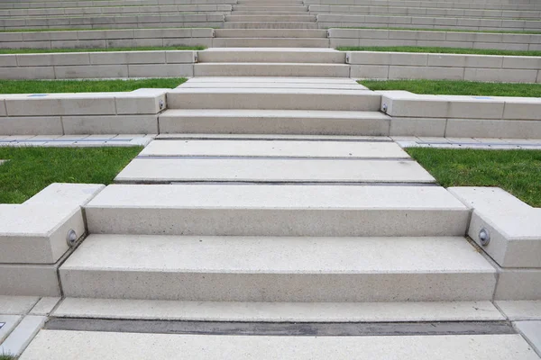 Perspective view of concrete steps
