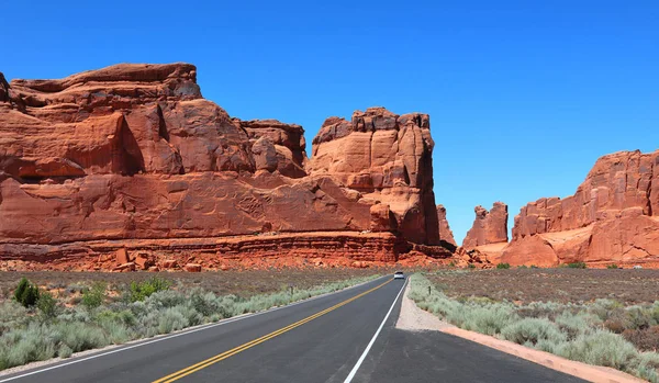 Caminho Para Parque Nacional Arches — Fotografia de Stock