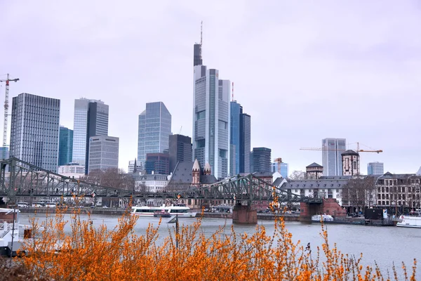 Hochhäuser Frankfurt Main Deutschland — Stockfoto