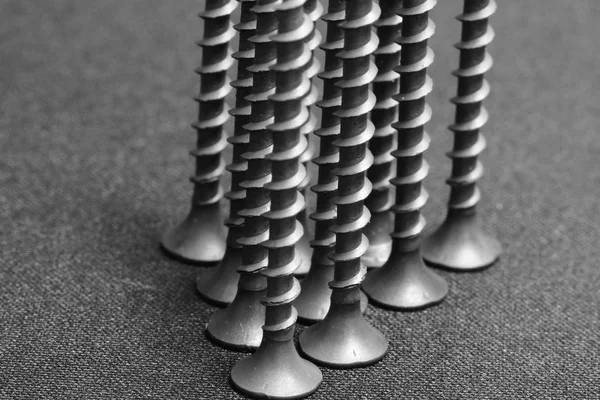 Close Shot Screws Set Side — Stock Photo, Image