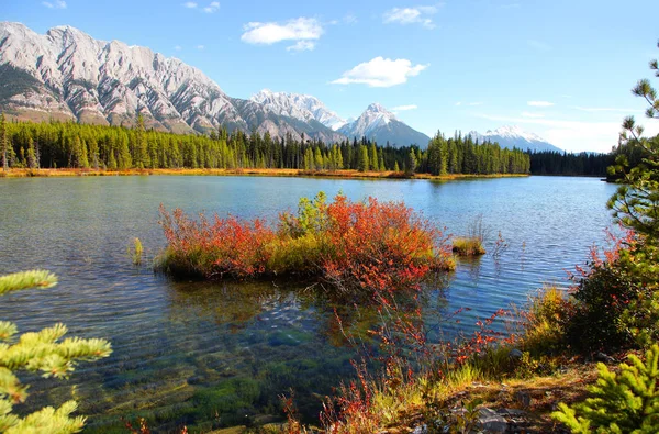 Basso Kananaskis Paesaggio Lacustre Alberta Canada — Foto Stock