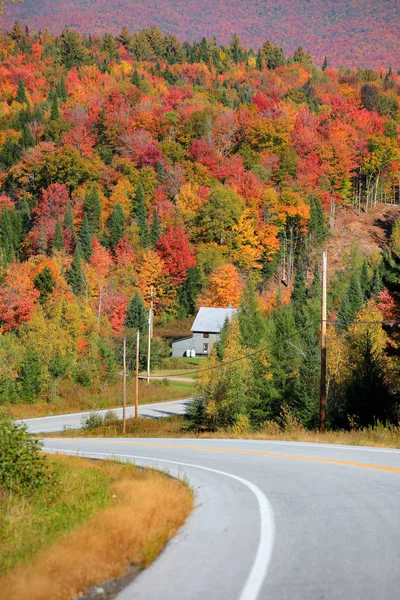 Scenic Drive Prin New England Țară Parte — Fotografie, imagine de stoc
