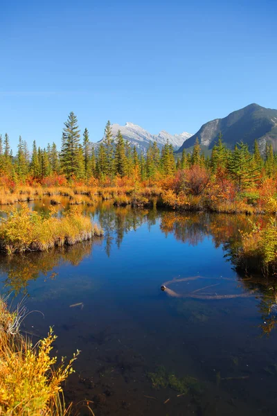 Vackra Vermilion Sjöar Landskap Banff National Park — Stockfoto