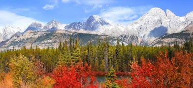 Lower Kananaskis lake landscape in Alberta Canada clipart