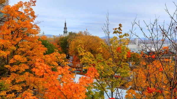 Město Quebec Kanadě Podzimní Čas — Stock fotografie