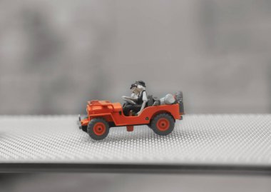 Küçük minyatür otomobil oyuncak yakın çekim