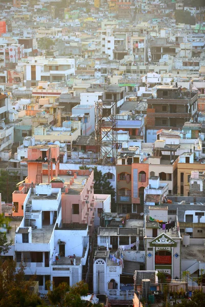 Vijayawada Índia Dezembro 2015 Vista Aérea Cidade Crepúsculo Vijayawada Índia — Fotografia de Stock