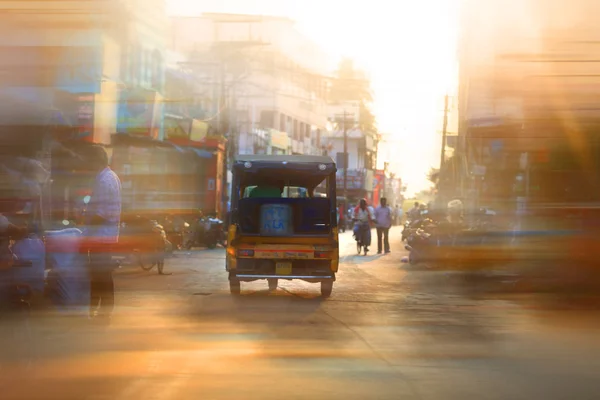 Kaikalur Andhra Pradesh Índia Janeiro 2019 Share Auto Rickshaw Trajeto — Fotografia de Stock