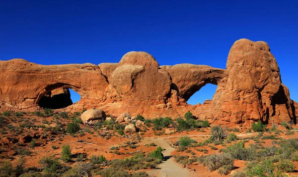 Fenêtre Nord Sud Dans Paysage Parc National Des Arches Jour — Photo