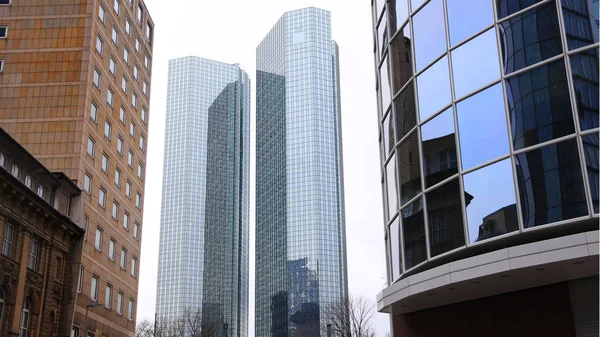 Tall Modern Buildings Frankfurt City — Stock Photo, Image