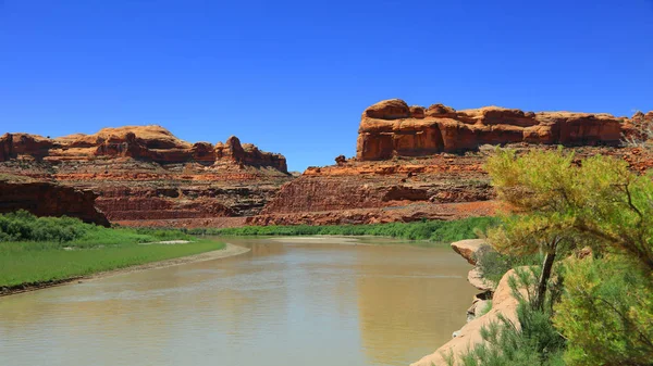 Die Malerische Flusslandschaft Des Colorado Utah — Stockfoto