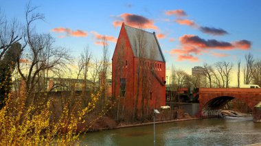 Frankfurt, Almanya - 17 Mart 2018 - Frankfurt ana binasındaki sanat galerisi