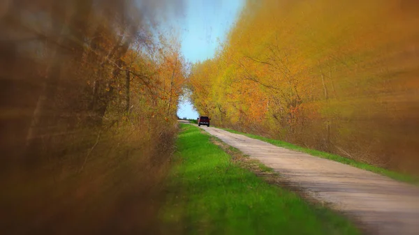 Drive Marsh Lands Ohio — Stock Photo, Image