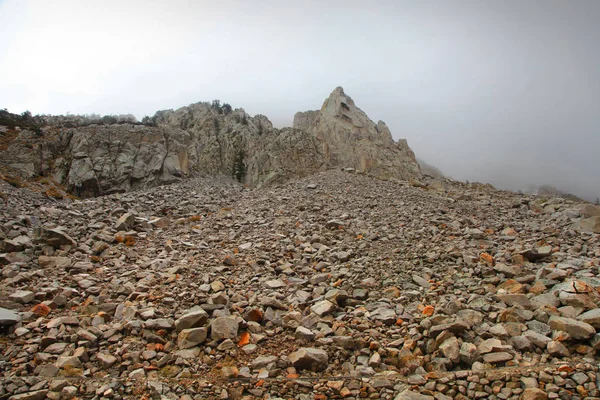 Dekking Van Sierra Nevada Bergen Mist — Stockfoto