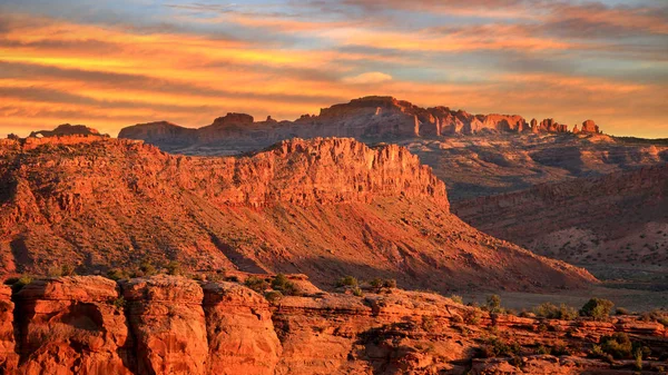 Arches National Park Kvällshimlen — Stockfoto