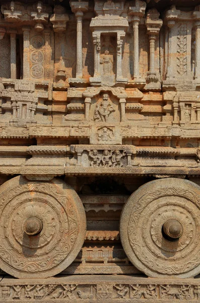 Beroemde Vijaya Vittala Tempel Zijn Strijdwagen Van Hampi — Stockfoto